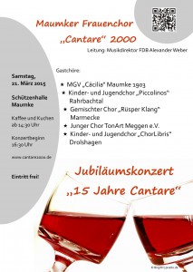 Plakat 15 Jahre Cantare